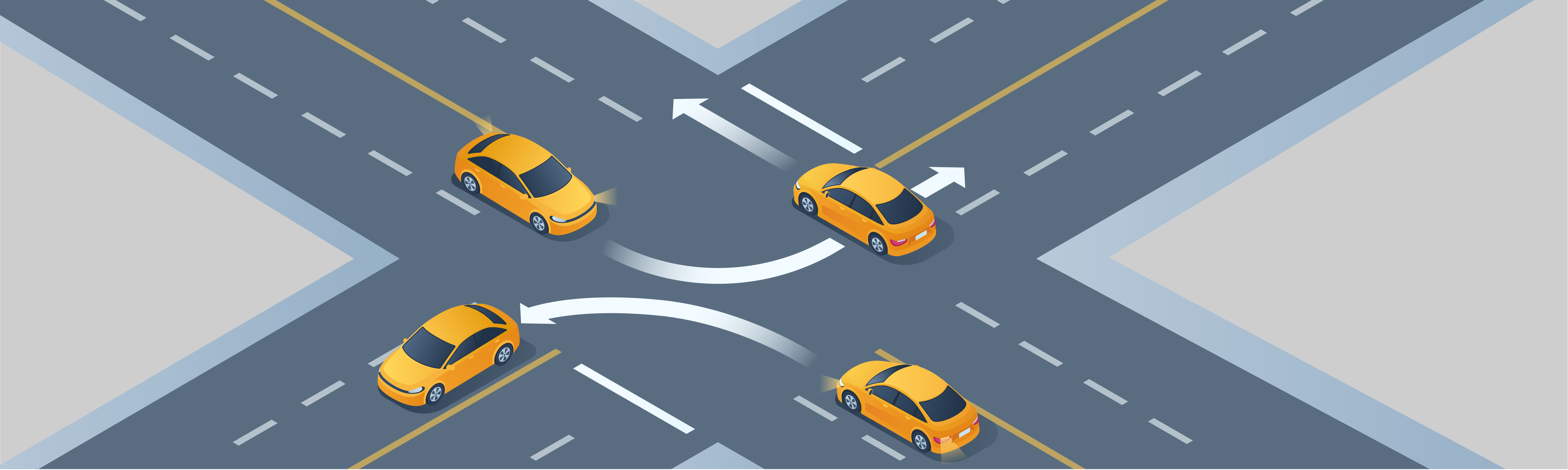 Intersections and Turns - How should you make a left turn from a two-way road onto another two-way road?